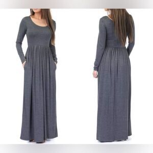 Rags and Couture Charcoal Long Sleeve Dress